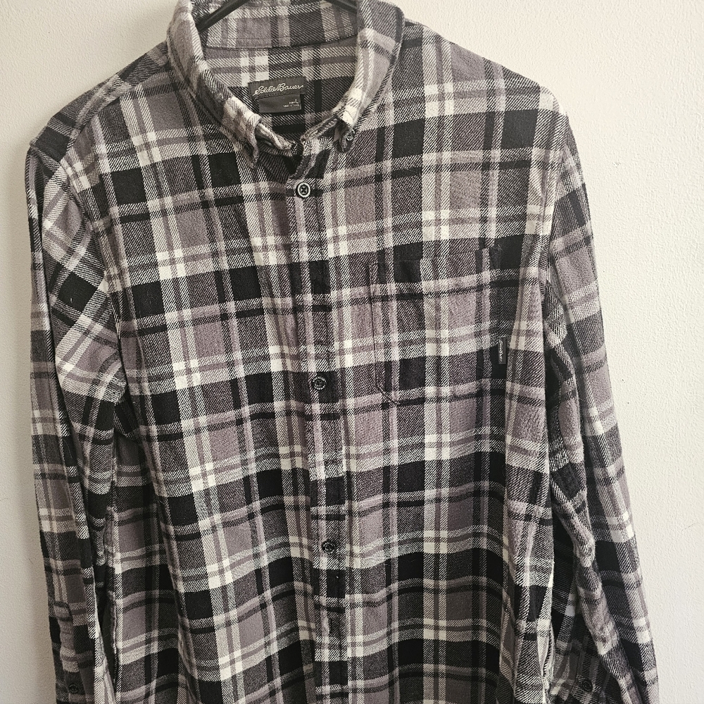 Eddie Bauer Men's LARGE Flannel